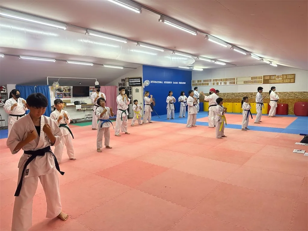 Parent and child karate class