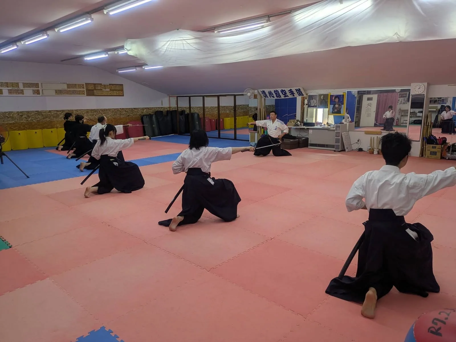 An iaido practice session