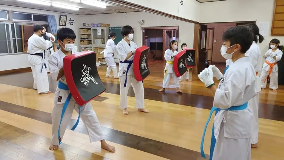 Karate training at Misawaji Temple Dojo
