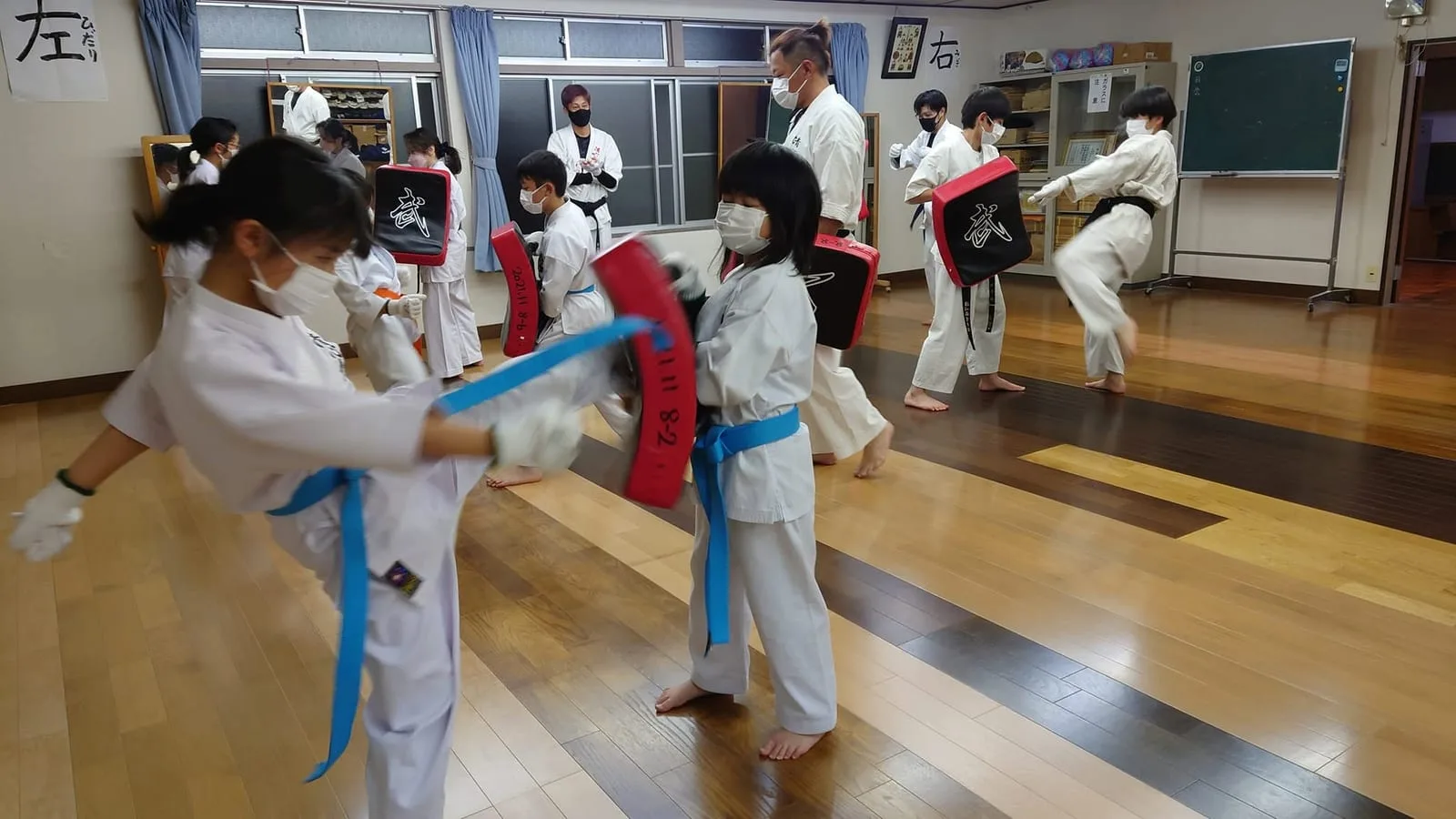 Karate training at Misawaji Temple Dojo