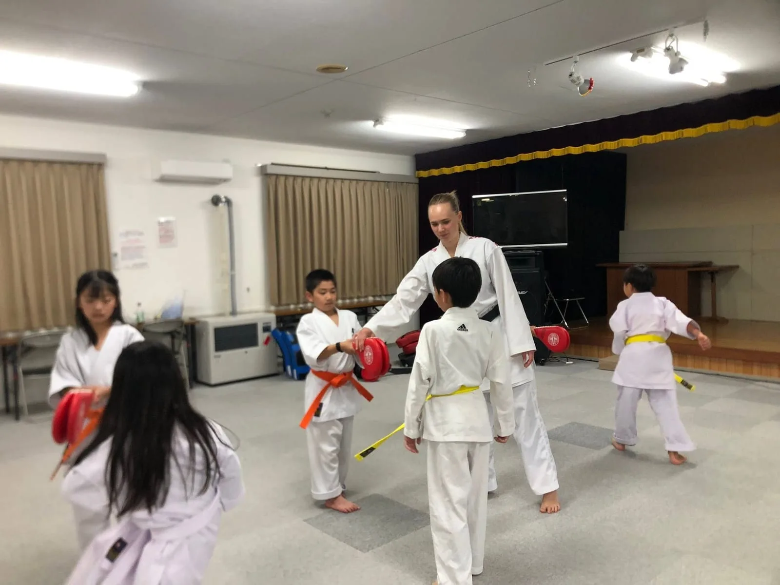 Karate training at the Tokiwa Branch