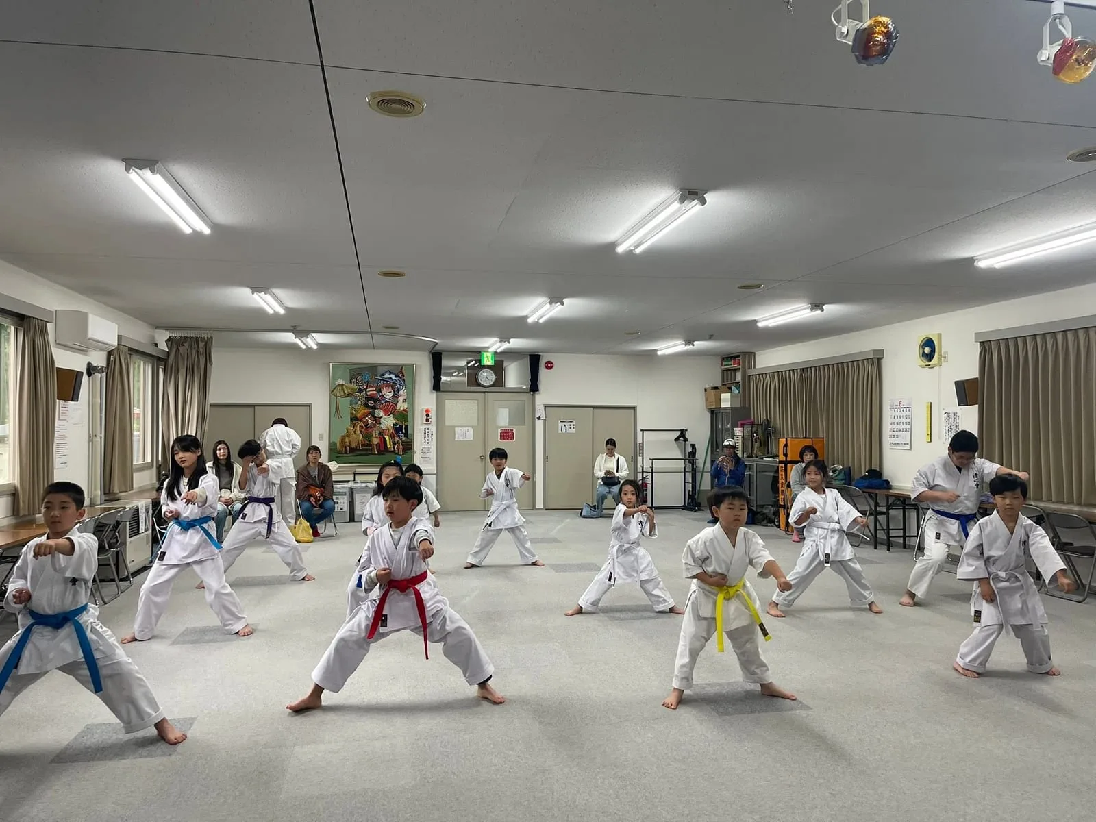 Karate training at the Tokiwa Branch