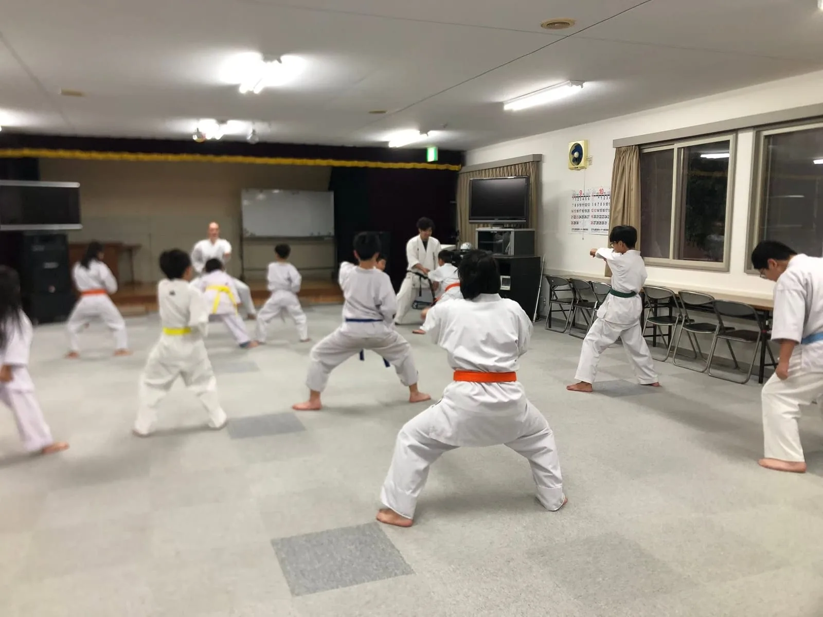 Karate training at the Tokiwa Branch