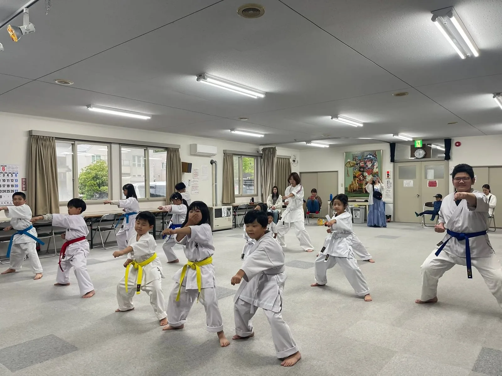 Karate training at the Tokiwa Branch