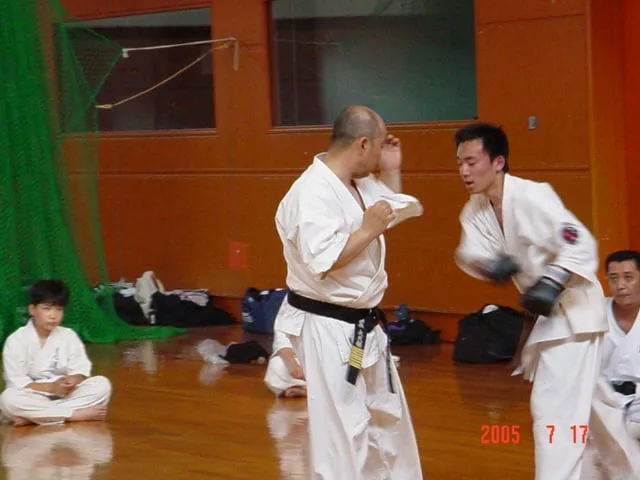 会長との組手(10人組手)